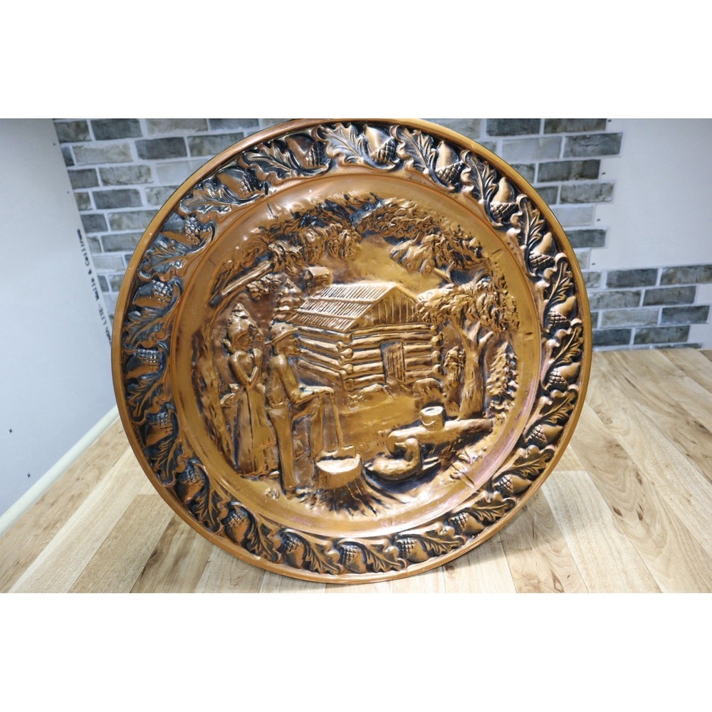 Vintage Edwardian Antique Copper Cover Wall Decor